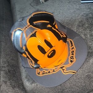 Gray and Orange Mickey Mouse Cap